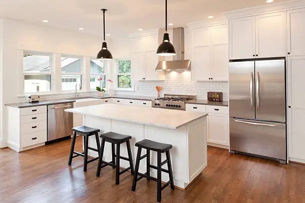 Shiny hardwood floors